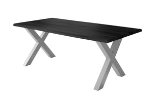 #holzgrau-optik #220x100 #x-gestellsilber