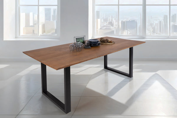 #nussbaumfarben #260x100 #u-gestellschwarz