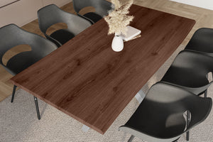 #holznussbaum-optik #200x100 #spider-gestellsilber