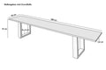#nussbaumfarben #180cm #u-gestellschwarz