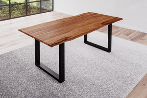 #teakfarben #180x90 #u-gestellschwarz