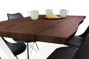 #nussbaumfarben #120x80 #x-gestellweiß