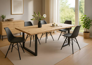 #naturfarbenlackiert #180x90 #u-gestellschwarz
