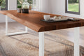 #akazienussbaumfarben #240x100 #u-gestellweiß