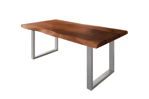 #akazienussbaumfarben #180x90 #u-gestellsilber
