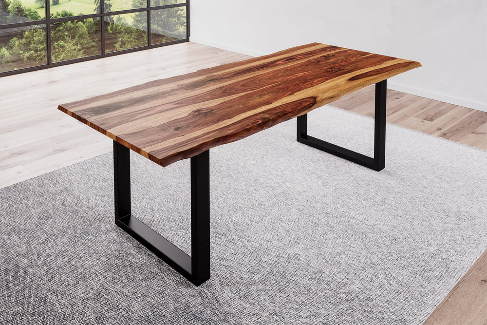 #naturfarbenlackiert #220x100 #u-gestellschwarz