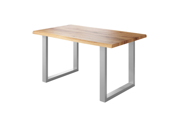 #holzwildeiche-optik #160x85 #u-gestellsilber