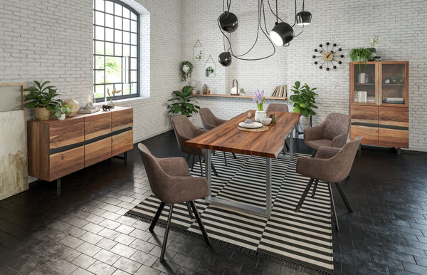 #nussbaumfarben #220x100 #u-gestellsilber