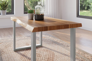 #akazienaturfarben #140x80 #u-gestellsilber