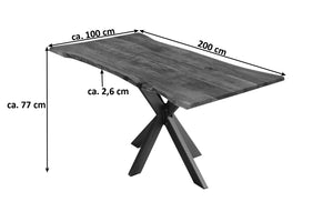 #nussbaumfarben #200x100 #spider-gestellschwarz