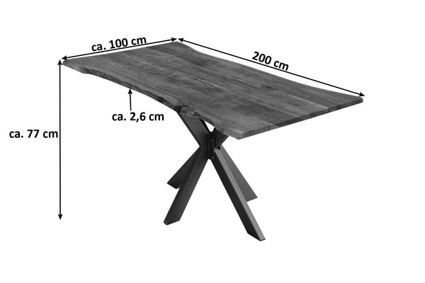 #nussbaumfarben #200x100 #spider-gestellschwarz