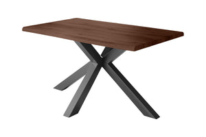 #holznussbaum-optik #140x80 #spider-gestellschwarz