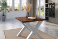 #nussbaumfarben #80x80 #x-gestellsilber