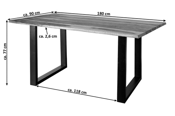 #sheeshamnaturfarben #180x90 #u-gestellschwarz