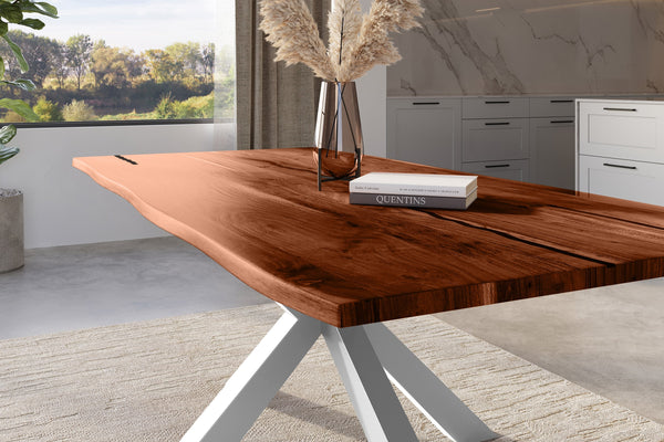 #nussbaumfarben #220x100 #spider-gestellsilber