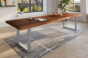 #nussbaumfarben #400x120 #u-gestellsilber