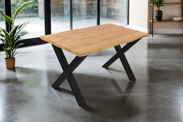 #wildeichenfarben #140x80 #x-gestellschwarz