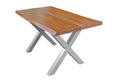 #nussbaumfarben #180x90 #x-gestellsilber