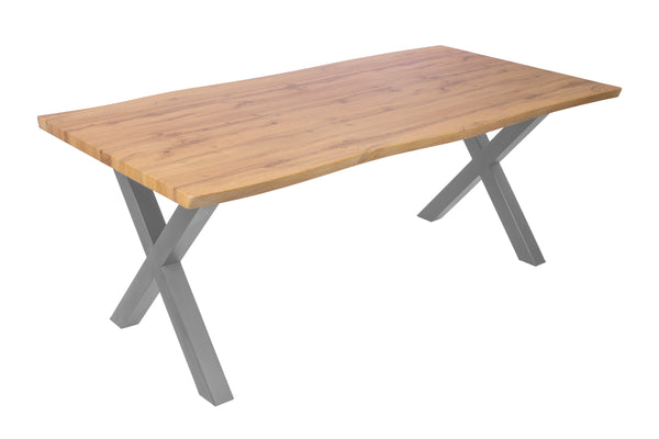 #wildeichenfarben #200x100 #x-gestellsilber