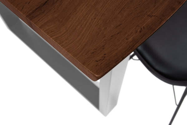 #nussbaumfarben #140x80 #u-gestellsilber