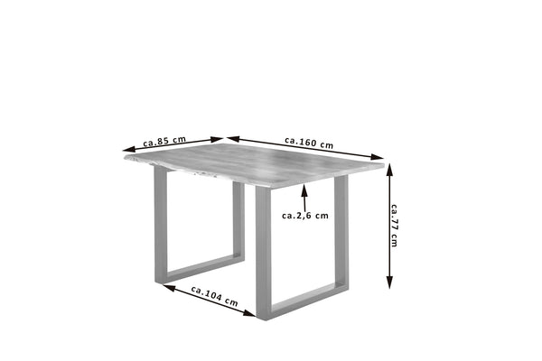 #naturfarben #160x85 #u-gestellsilber