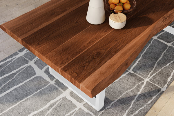 #nussbaumfarben #200x110 #u-gestellweiß