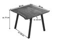 #nussbaumfarben #80x80 #vierfuß-gestellschwarz