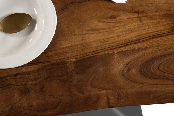 #akazienussbaumfarben #60x60 #säulen-gestelleckigsilber