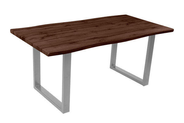 #nussbaumfarben #180x90 #u-gestellsilber