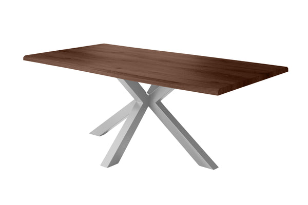 #holznussbaum-optik #180x90 #spider-gestellsilber