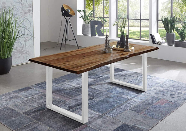 #nussbaumfarben #180x90 #u-gestellweiß