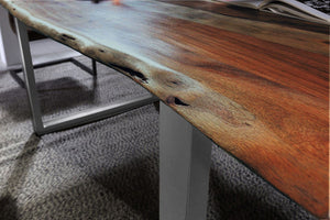 #nussbaumfarben #220x100 #u-gestellsilber