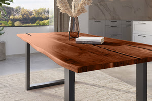 #nussbaumfarben #220x100 #u-gestellschwarz