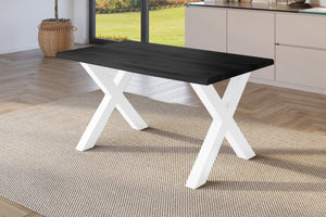 #holzgrau-optik #200cm #u-gestellschwarz