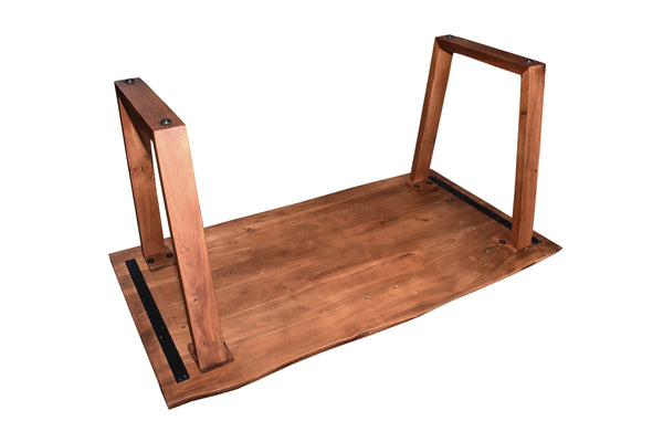 #nussbaumfarben #220x100 #v-holzgestellholzgestell