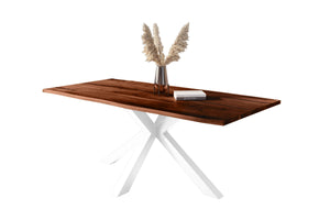 #nussbaumfarben #220x100 #spider-gestellweiß
