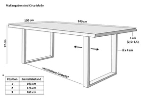 #mangoroughfarben #240x100 #u-gestellweiß