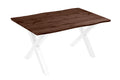 #nussbaumfarben #160x85 #x-gestellweiß