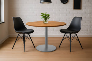 #akazienaturfarben #100x100 #säulen-gestellrundsilber