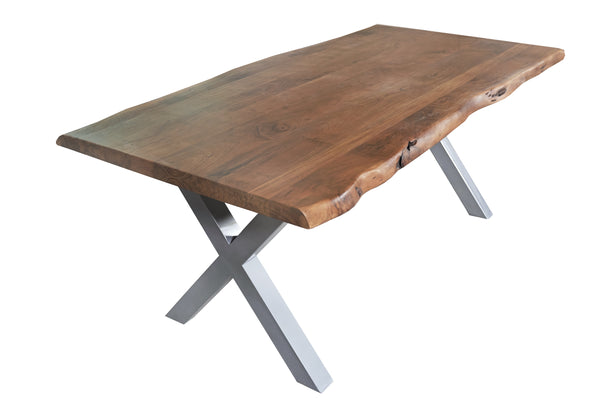 #nussbaumfarben #240x120 #x-gestellsilber
