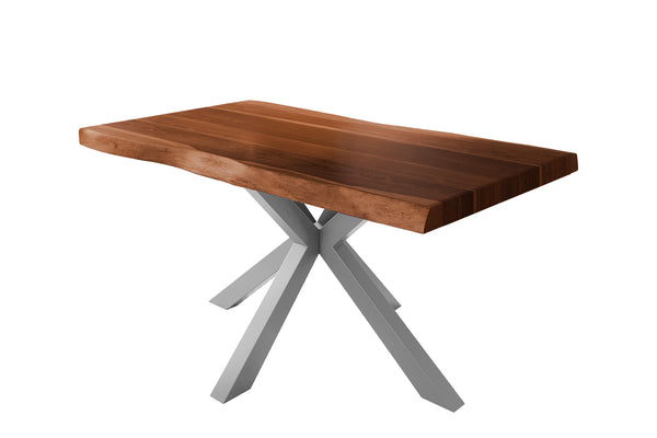 #akazienussbaumfarben #140x80 #spider-gestellsilber