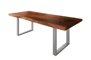 #akazienussbaumfarben #200x100 #u-gestellsilber