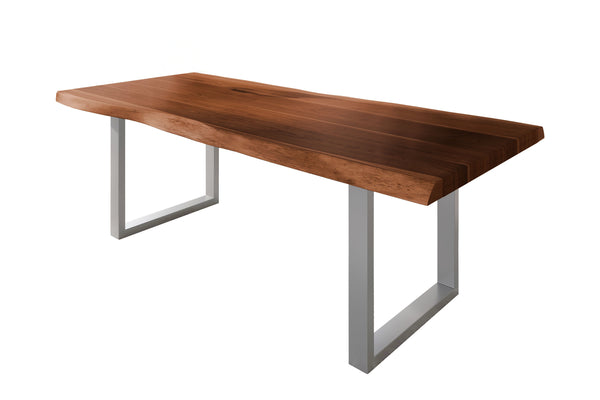 #akazienussbaumfarben #200x100 #u-gestellsilber