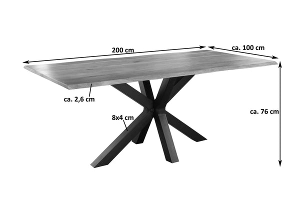 #nussbaumfarben #200x100 #spider-gestellschwarz