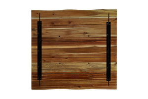 #akaziehonigfarben #80x80 #säulen-gestelleckigschwarz