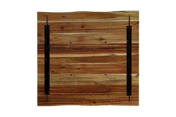 #akaziehonigfarben #80x80 #säulen-gestelleckigschwarz