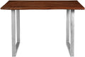 #nussbaumfarben #140x75 #u-gestellsilber