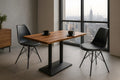 #akazienussbaumfarben #120x60 #säulen-gestellschwarz