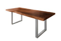 #akazienussbaumfarben #220x100 #u-gestellsilber
