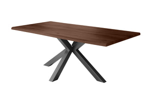 #holznussbaum-optik #180x90 #spider-gestellschwarz